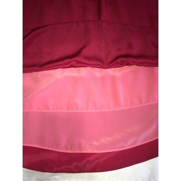 White House Black Market Size 4 Dress Tie Shoulder Pink Keyhole Front Midi Knee - Picture 9 of 10